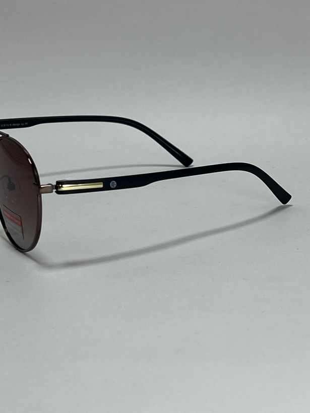 دسته فلزی نقرهای عینک آفتابی مردانه Filip Fabian با لنز قهوهای کلاسیک