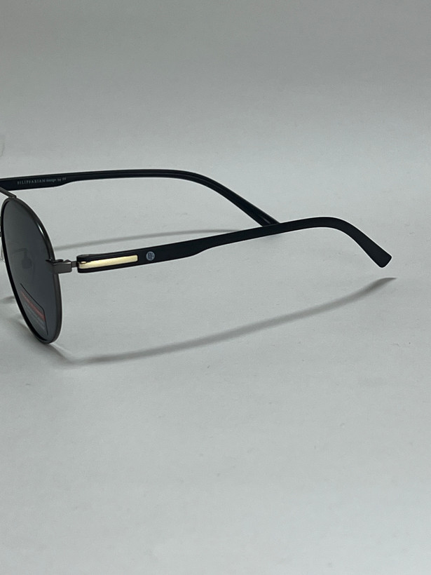 دسته فلزی ظریف عینک آفتابی مردانه گرد Filip Fabian پلاریزه