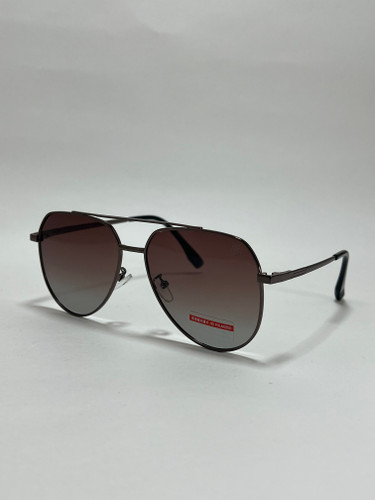 عینک آفتابی مردانه فلزی فیلیپ فابین Filip Fabian فریم نقره ای لنز قهوه ای سایه روشن uv400 پلاریزه شیک