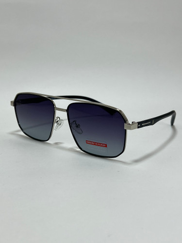 عینک آفتابی مردانه فلزی فیلیپ فابین Filip Fabian فریم مشکی طلایی لنز دودی سایه روشن uv400 پلاریزه شیک