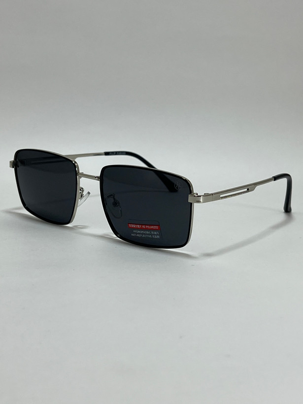 عینک آفتابی مردانه فلزی فیلیپ فابین Filip Fabian فریم چندضلعی لنز دودی uv400 پلاریزه شیک