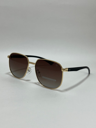 عینک آفتابی مردانه فلزی فیلیپ فابین Filip Fabian فریم طلایی مات لنز قهوه ای uv400 پلاریزه شیک