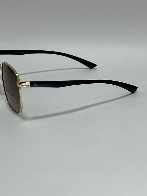 دسته فلزی عینک آفتابی مردانه فیلیپ فابین Filip Fabian طلایی پلاریزه uv400