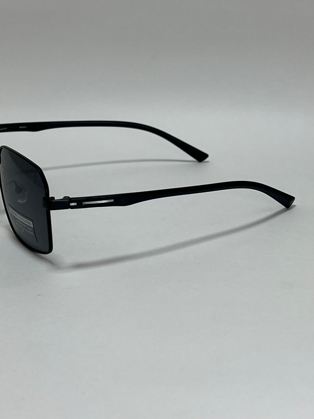 نمای نزدیک از فریم فلزی مشکی مات عینک آفتابی مردانه فیلیپ فابین