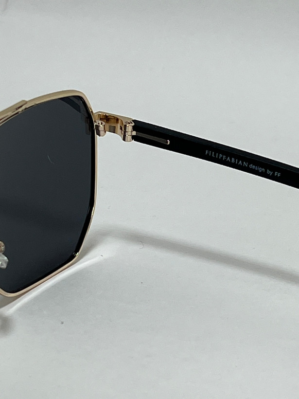 زاویه کناری فریم فلزی عینک آفتابی مردانه فیلیپ فابین Filip Fabian مشکی شیک uv400