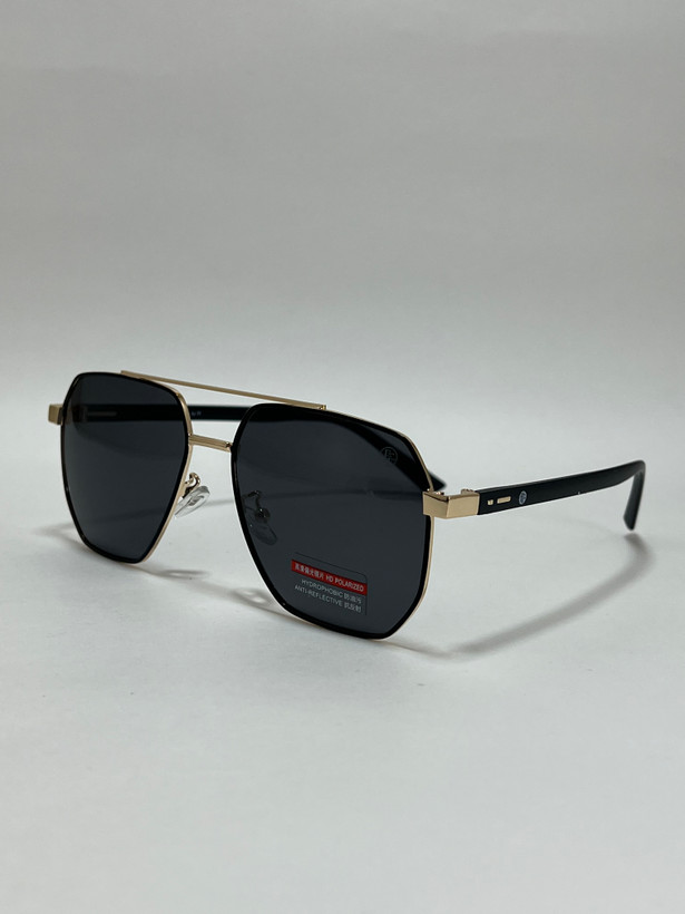 عینک آفتابی مردانه فلزی فیلیپ فابین Filip Fabian فریم مشکی لنز دودی uv400 پلاریزه شیک