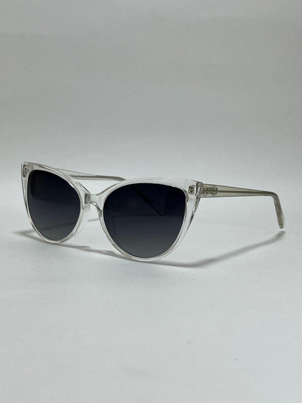 عینک آفتابی گربه ای زنانه کائوچو استات لنز دودی سایه روشن uv400 پلاریزه شیک