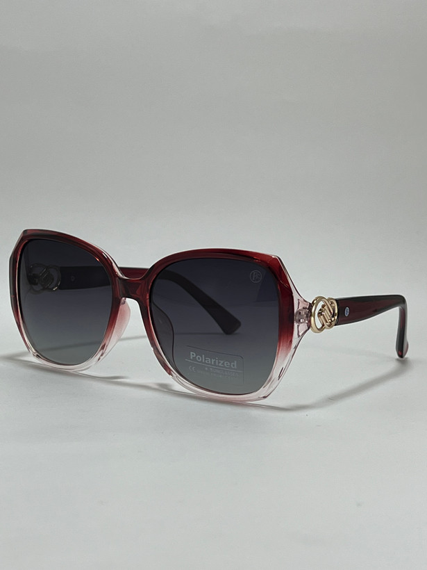 عینک آفتابی زنانه کائوچو فیلیپ فابین Filip Fabian فریم مشکی لنز دودی uv400 پلاریزه شیک