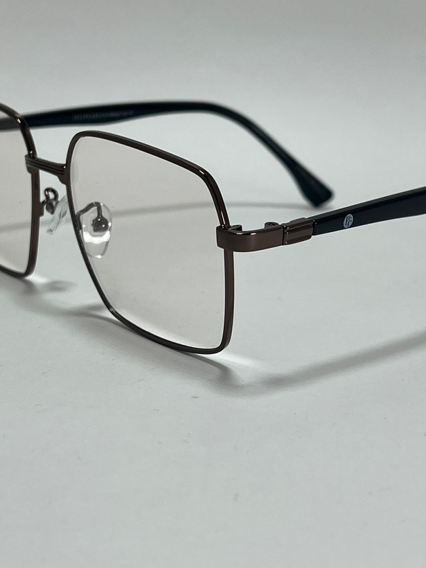 نمای نزدیک از پل بینی عینک فتوبلو فتوکرومیک بلوکات فیلیپ فابین Filip Fabian نقره ای شیک