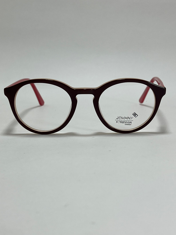 نمای پشت فریم عینک طبی کائوچویی جانی فریمن مدل اکو Johnny Freeman Eco قهوه ای شیک