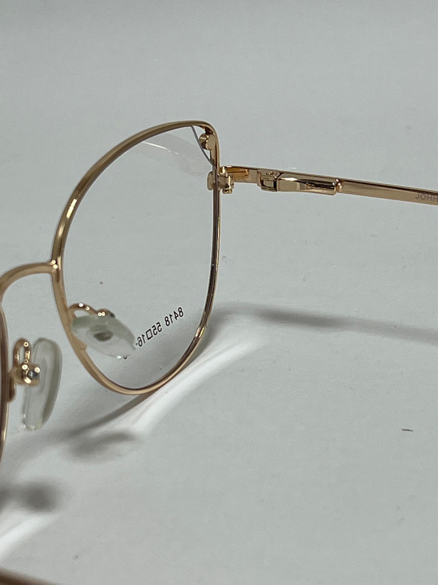 دسته فلزی ظریف عینک طبی گربه ای زنانه جانی فریمن مدل اکو Johnny Freeman Eco مشکی طلایی شیک