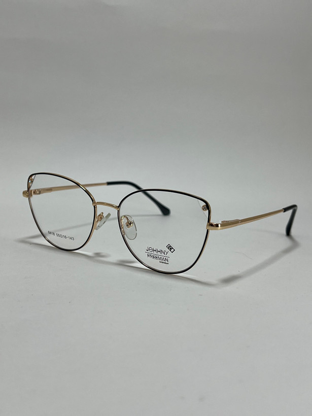 عینک طبی گربه ای زنانه فلزی جانی فریمن Johnny Freeman Eco فریم مشکی طلایی اکو