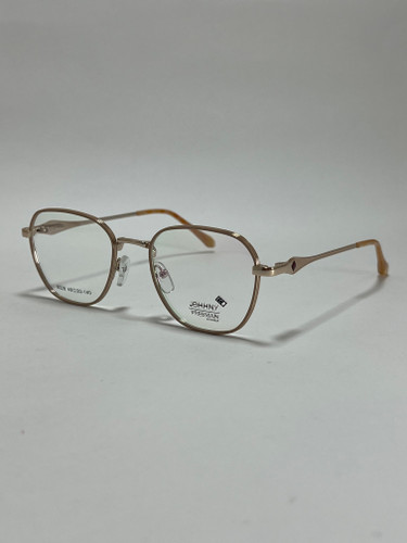 عینک طبی زنانه فلزی جانی فریمن Johnny Freeman Eco فریم گرد مشکی نقره ای اکو