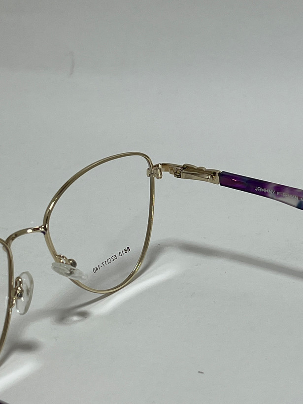زاویه کناری فریم گرد فلزی عینک طبی زنانه جانی فریمن مدل اکو Johnny Freeman Eco