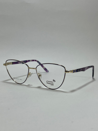 عینک طبی زنانه فلزی جانی فریمن Johnny Freeman Eco فریم گرد نقره ای شیک