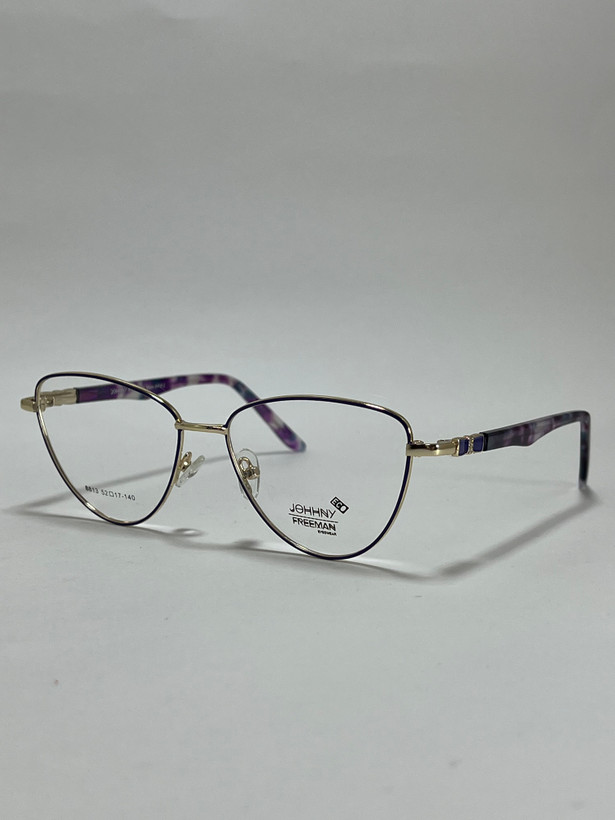 عینک طبی زنانه فلزی جانی فریمن Johnny Freeman Eco فریم گرد نقره ای شیک