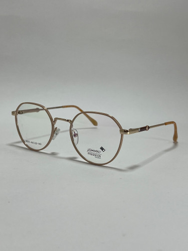 عینک طبی فلزی جانی فریمن Johnny Freeman Eco فریم گرد کوچک طلایی