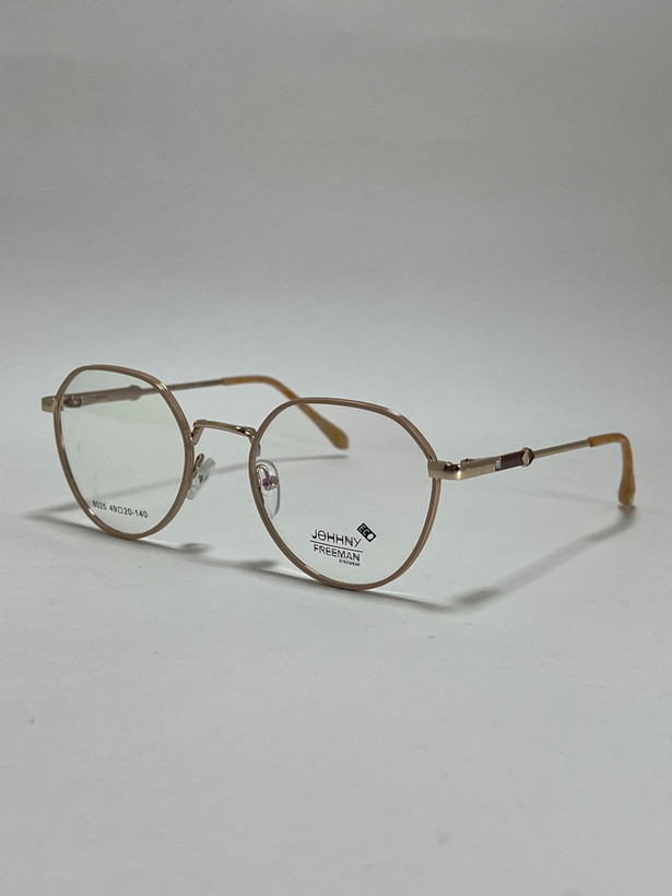 عینک طبی فلزی جانی فریمن Johnny Freeman Eco فریم گرد کوچک طلایی