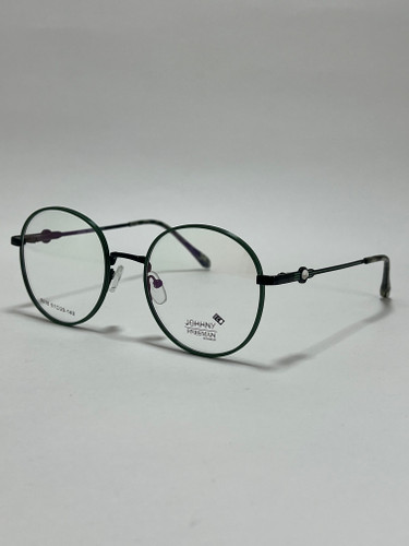 عینک طبی فلزی جانی فریمن Johnny Freeman Eco فریم چندضلعی مشکی طلایی