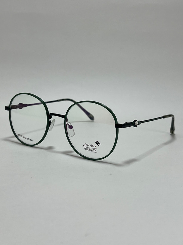 عینک طبی فلزی جانی فریمن Johnny Freeman Eco فریم چندضلعی مشکی طلایی