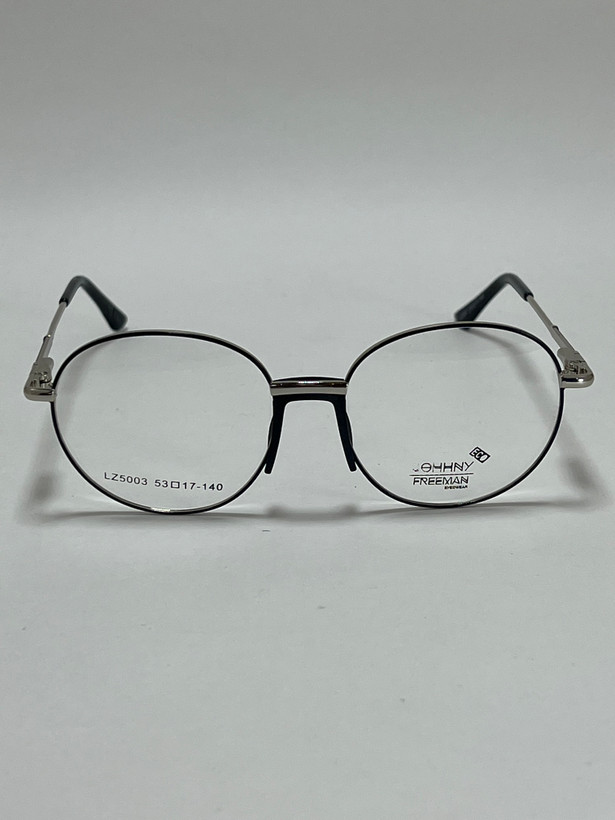 نمای پشت فریم عینک طبی گرد فلزی طلایی